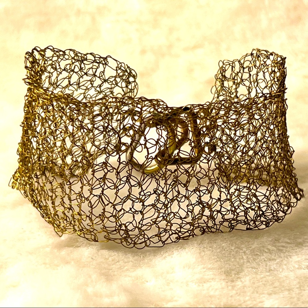 Wire crochet cuff